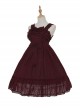 Anne's Gift Series Pure Color Polka Dot Simple Lace Decorate Classic Lolita Sleeveless Dress