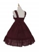 Anne's Gift Series Pure Color Polka Dot Simple Lace Decorate Classic Lolita Sleeveless Dress