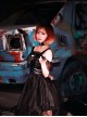 Ember Series Black Sexy Chest Love Hollow Lace-Up Slim Fit Irregular Hem Gothic Lolita Sleeveless Dress