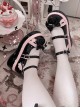 Pure Color Cute Round Head Girl JK Sweet Lolita PU Color Matching Bowknot Decoration Shoes