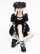 Undead Shackles Series Skull Metal Chain Decoration Hollow Design Round Head PU Matte Punk Lolita Shoes