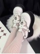 Undead Shackles Series Skull Metal Chain Decoration Hollow Design Round Head PU Matte Punk Lolita Shoes