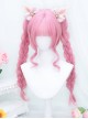 Monogatari Series Pure Color Air Bangs Tiger Mouth Clip Double Ponytail Daily Natural Sweet Lolita Wig