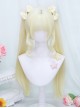 Monogatari Series Pure Color Air Bangs Tiger Mouth Clip Double Ponytail Daily Natural Sweet Lolita Wig