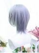 Silver Blue Natural COS Neutral Daily Air Bangs Short Straight Hair Classic Lolita Wig