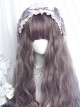Purple Gray Brown Mixed Color Blue Gradient Qi Bangs Water Ripple Elegant Long Curly Hair Girl Classic Lolita Wig