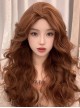 Brown Daily Natural Middle Score Doll Long Curly Hair Sweet Lolita Wig