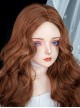 Brown Daily Natural Middle Score Doll Long Curly Hair Sweet Lolita Wig