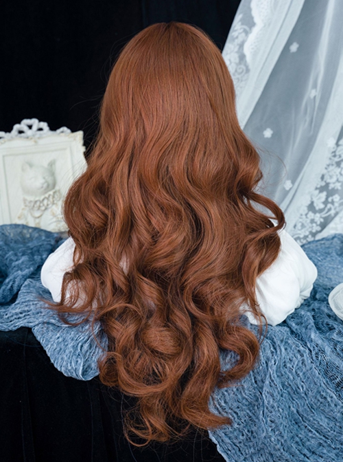 Brown Daily Natural Middle Score Doll Long Curly Hair Sweet Lolita Wig