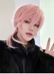 Pink Sweet Neutral Cute Broken Bangs Anime COS Short Straight Hair Sweet Lolita Wig
