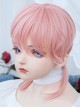 Pink Sweet Neutral Cute Broken Bangs Anime COS Short Straight Hair Sweet Lolita Wig