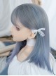 Cute Natural Qi Bangs Gradient Mixed Color Mid-Length Straight Hair Sweet Lolita Wig