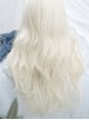 Gold Pure Color Cute Middle Split Water Ripple Long Curly Hair Classic Lolita Wig