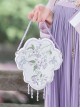 Chinese Style Hanfu Wisteria Embroidery White Purple Tassel Classic Lolita Handheld Shoulder Bag