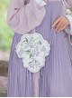 Chinese Style Hanfu Wisteria Embroidery White Purple Tassel Classic Lolita Handheld Shoulder Bag