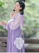 Chinese Style Hanfu Wisteria Embroidery White Purple Tassel Classic Lolita Handheld Shoulder Bag