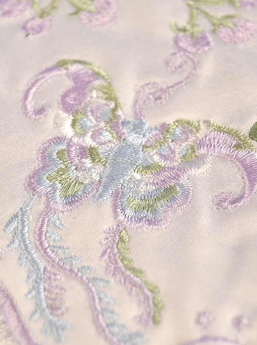 Chinese Style Hanfu Wisteria Embroidery White Purple Tassel Classic Lolita Handheld Shoulder Bag