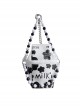 Summer Cute Black White Milk Box Design Printing Handmade Beading Decoration Phone Bag Sweet Lolita Portable Messenger Bag