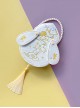 Cute Chinese Style Han Element Hanfu Rabbit Design Osmanthus Rabbit Embroidery Tassel Decoration Mini Portable Shoulder Bag