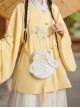Cute Chinese Style Han Element Hanfu Rabbit Design Osmanthus Rabbit Embroidery Tassel Decoration Mini Portable Shoulder Bag
