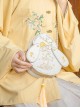 Cute Chinese Style Han Element Hanfu Rabbit Design Osmanthus Rabbit Embroidery Tassel Decoration Mini Portable Shoulder Bag