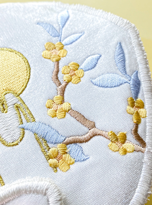Cute Chinese Style Han Element Hanfu Rabbit Design Osmanthus Rabbit Embroidery Tassel Decoration Mini Portable Shoulder Bag
