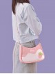 Strawberry Pudding Series Strawberry Decorative Stitching Detachable Shoulder Strap Pink Sweet Lolita Shoulder Messenger Bag