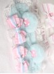 Pure Color Polka Dot Bowknot Lace Decoration Cute Plush Bear Ears Sweet Lolita Headband