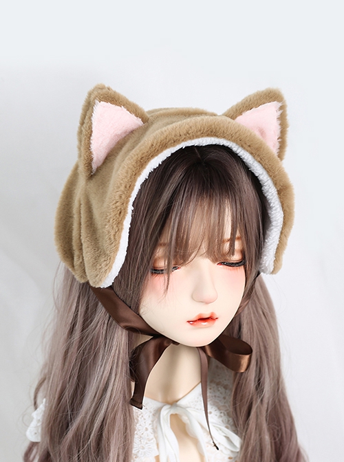 Cute Sweet Plush Cat Ears Autumn Winter All-Match Ear Protection Sweet Lolita Headband