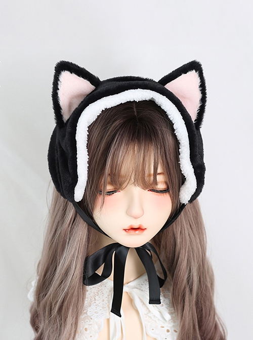 Cute Sweet Plush Cat Ears Autumn Winter All-Match Ear Protection Sweet Lolita Headband