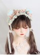 Cute Lace Plush Bear Ears Ribbon Bowknot Sweet Lolita Headband