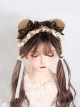 Cute Lace Plush Bear Ears Ribbon Bowknot Sweet Lolita Headband