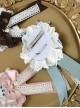 Pure Color Bear Bowknot Lace Ribbon Hairpin Brooch Dual-Purpose Sweet Lolita Hairpin