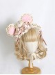 Plush Cute Bear Ears Lace Decorate Ribbon Bowknot Sweet Lolita Top Hat