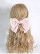 Pure Color Cake Layers Cute Girly Chiffon Big Bowknot Spring Clip Sweet Lolita Hair Clip