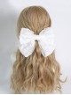 Pure Color Cake Layers Cute Girly Chiffon Big Bowknot Spring Clip Sweet Lolita Hair Clip