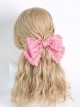 Pure Color Cake Layers Cute Girly Chiffon Big Bowknot Spring Clip Sweet Lolita Hair Clip