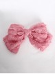 Pure Color Cake Layers Cute Girly Chiffon Big Bowknot Spring Clip Sweet Lolita Hair Clip