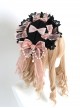 Sweet-Cool Style Black Lace Pink Bowknot Decorate Gorgeous Classic Lolita Little Top Hat