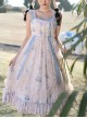 Chinese Style Elegant Floral Printing Retro Playful Summer Classic Lolita Sleeveless Dress