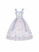 Chinese Style Elegant Floral Printing Retro Playful Summer Classic Lolita Sleeveless Dress