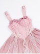 Rose Waltzes Series Pink Elegant Stereoscopic Rose Decoration Pink Gradient Hem Design Classic Lolita Sleeveless Dress
