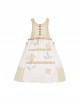 Retro Elegant Pastoral Style Embroidery Stitching False Two-Piece Sundress Classic Lolita Sleeveless Dress