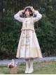 Apricot Translucent Chiffon Lace-Up Classic Lolita Long Sleeve Shirt