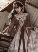 Ask Tea Series Chinese Style Embroidery Long-Sleeved Coat Detachable Brooch Classic Lolita Sleeveless Dress Set