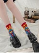 Colorful Cute Printed Short Tube Knit Socks Sweet Lolita Socks