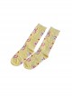 Yellow Polka Dot Cute Rabbit Print Mid-Tube Knitted Socks Sweet Lolita Socks