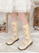 Yellow Polka Dot Cute Rabbit Print Mid-Tube Knitted Socks Sweet Lolita Socks