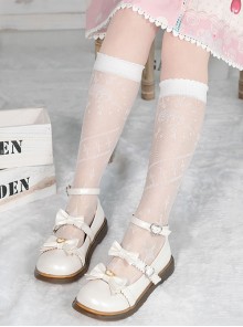 Summer Thin Sunset Star Print Simple Short Tube Socks Classic Lolita Socks