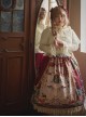 Wanhua Mirror Series Irregular Gorgeous Retro Oil Painting Print Ruffle Hem Classic Lolita Skirt